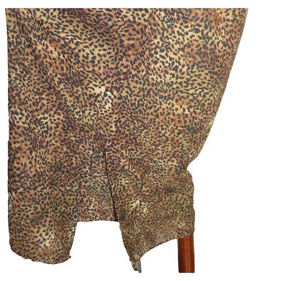 Caron Joy Vintage Leopard Print Tie Waist Chiffon Maxi Skirt Size Small-Medium - Picture 4 of 7